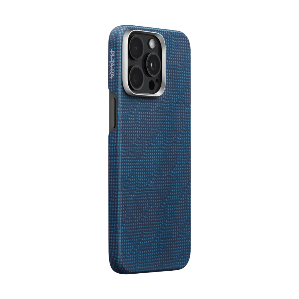 iPhone 15 Pro Max,PITAKA Monogram Dark Blue,Tactile Woven Case