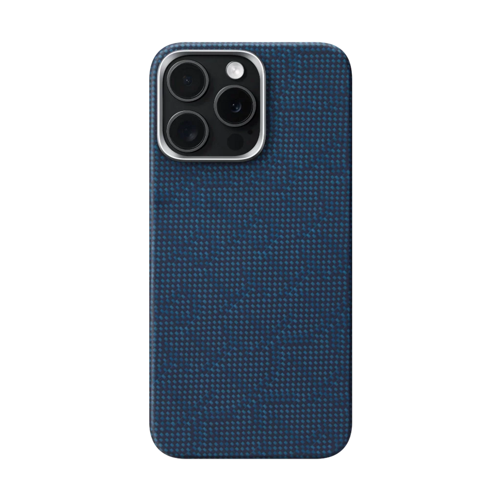 iPhone 15 Pro Max,PITAKA Monogram Dark Blue,Tactile Woven Case