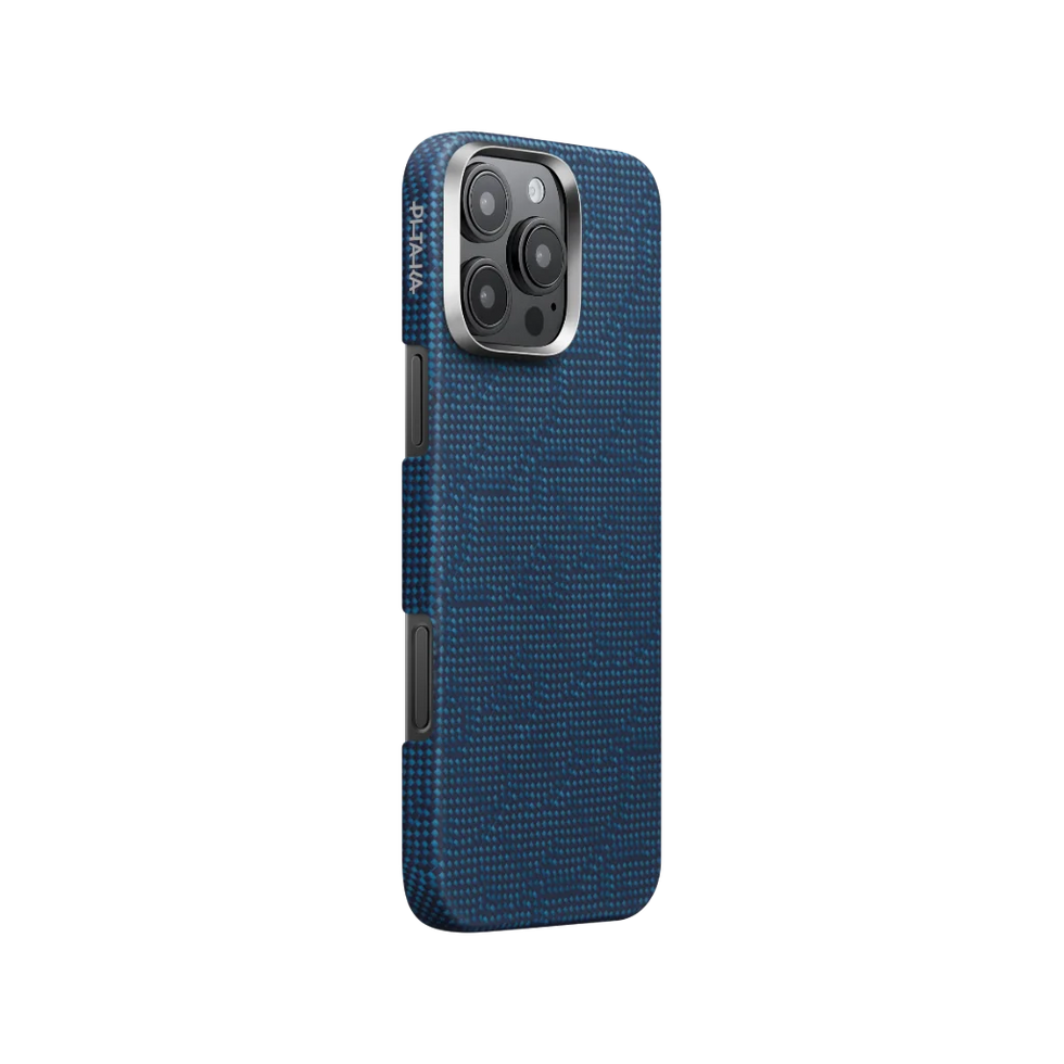 iPhone 16 Pro,PITAKA Monogram Dark Blue,Tactile Woven Case