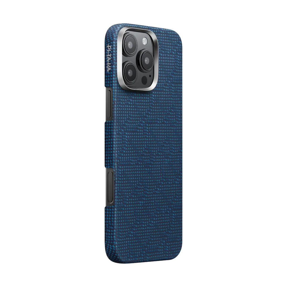 iPhone 16 Pro Max,PITAKA Monogram Dark Blue,Tactile Woven Case