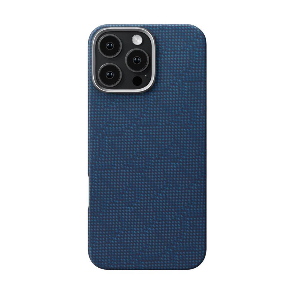 iPhone 16 Pro Max,PITAKA Monogram Dark Blue,Tactile Woven Case