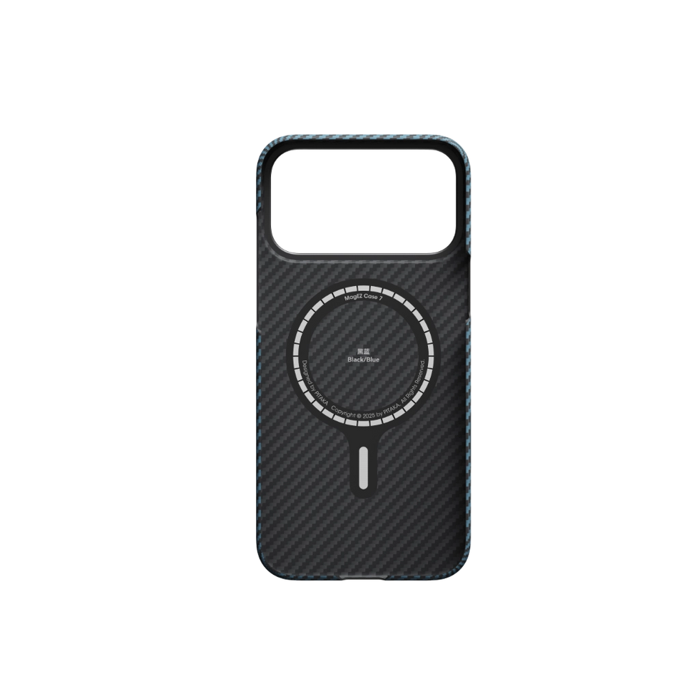 iPhone 17 Pro,Black/Blue (PitaTap™)