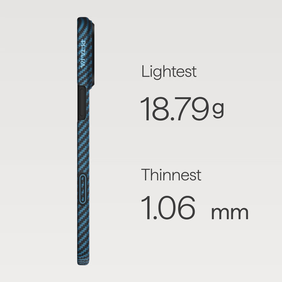 iPhone 17 Pro,Black/Blue (PitaTap™)