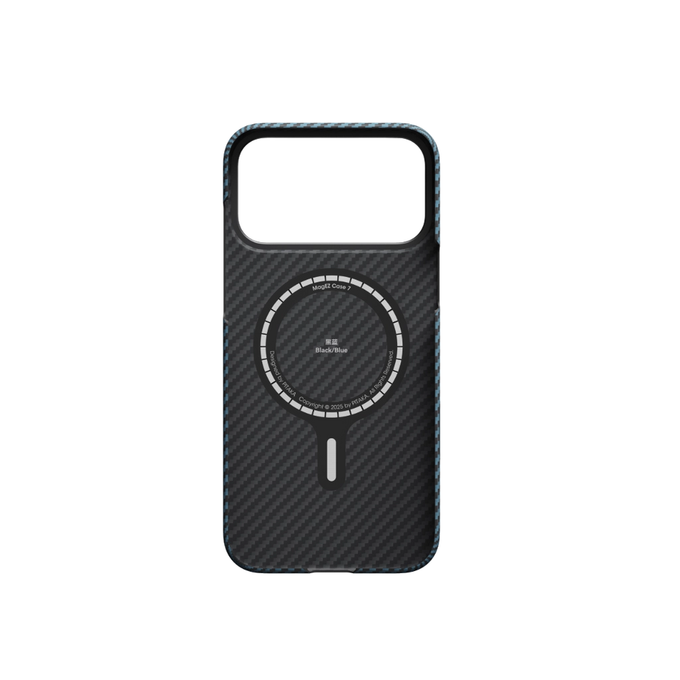 iPhone 17 Pro Max,Black/Blue (PitaTap™)