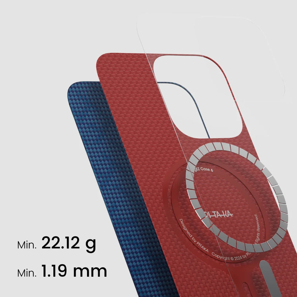iPhone 16 Pro Max+iPhone 16 Pro+iPhone 15 Pro Max+iPhone 15 Pro,PITAKA Monogram Dark Blue,Tactile Woven Case